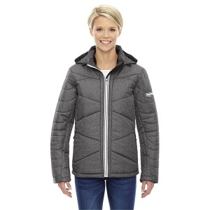 north end ladies avant tech melange insulated jacket with heat