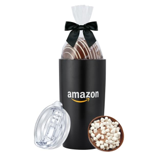 20 oz stainless steel straight tumbler with Hot Chocolate