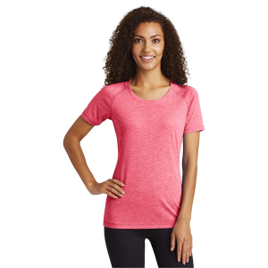 Sport-Tek Ladies PosiCharge Tri-Blend Wicking Scoop Neck ...