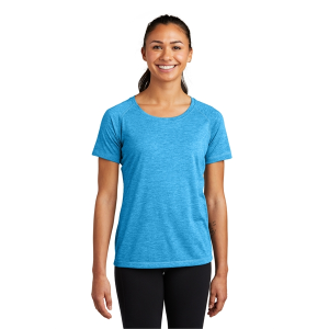 Sport-Tek Ladies PosiCharge Tri-Blend Wicking Scoop Neck ...